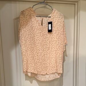Elegant Peach Dot Blouse